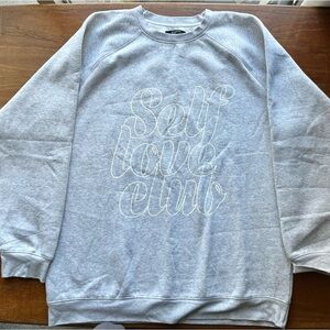 Brunette The Label oversized XL grey sweater - Self Love Club NWOT
